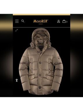 MooRER Vincent Ks Men's Goose Down Mid Length Puffer Winter Coat XL New
